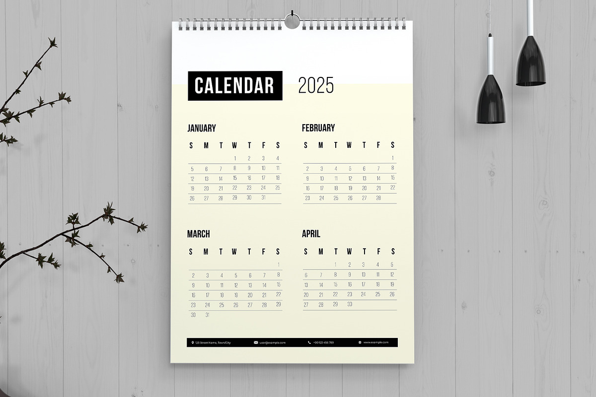Calendar 2025 Layout, a Stationery Template by MightyDesign (Photo 1 of 6)