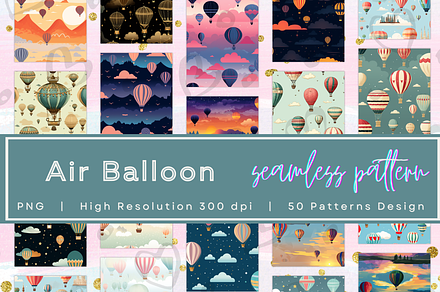 Charming Hot Air Balloon Pattern