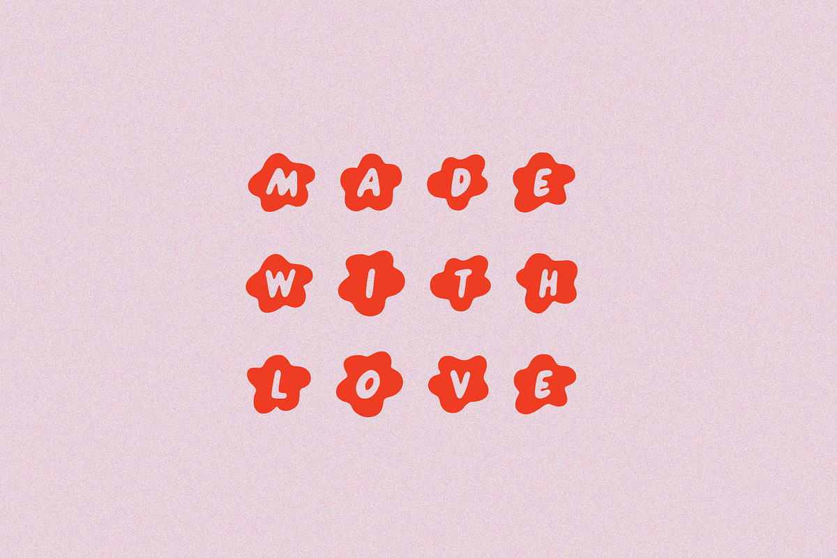 FLOWER PARTY | groovy flower font, a Font by Loryn Ipsum (Photo 11 of 11)