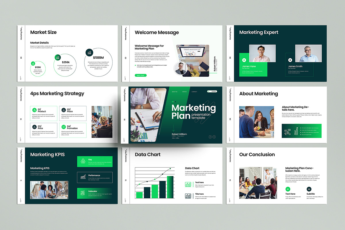 Marketing Plan Presentation Template, a Presentation Template by MightyDesign (Photo 1 of 8)