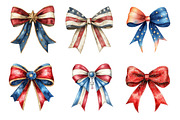 4th of July Bow Sublimation Clipart, an Illustration by Dream Creation (Thumbnail 4 of 6)