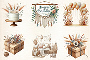 Boho Beige Birthday Sublimation Clip, an Illustration by DreamArtGraphic (Thumbnail 4 of 4)