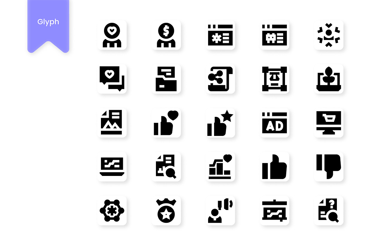 Social Media Agency Icons, a Duotone Icon by HacaStudio (Photo 3 of 3)