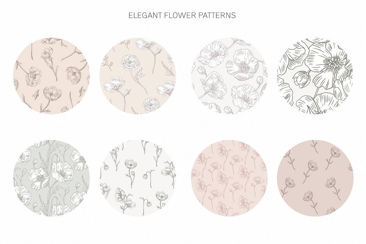 Elegant Poppies Spring flowers, an Illustration by ms Julia Nova (Photo 5 of 7)