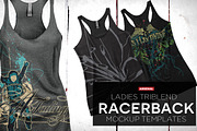 Ladies Tri Racerback Tank Mockups, a Product Mockup by Go Media's Arsenal (Thumbnail 1 of 2)