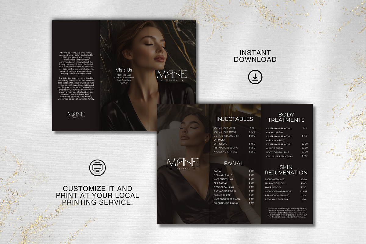 Medspa Templates Printing Marketing, a Marketing Template by DesignsbyMariaStudio (Photo 4 of 10)