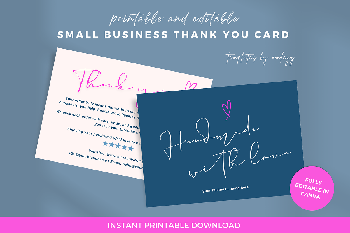 Minimal Thank You Card Template, a Card Template by Elegant_Studio44 (Photo 1 of 6)