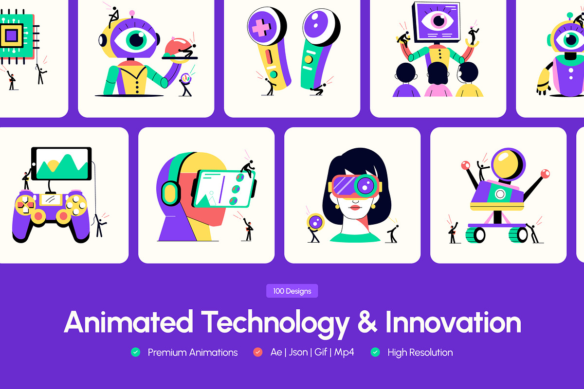 Animated Technology and Innovation, a Technology Illustration by Brickclay (Photo 1 of 5)