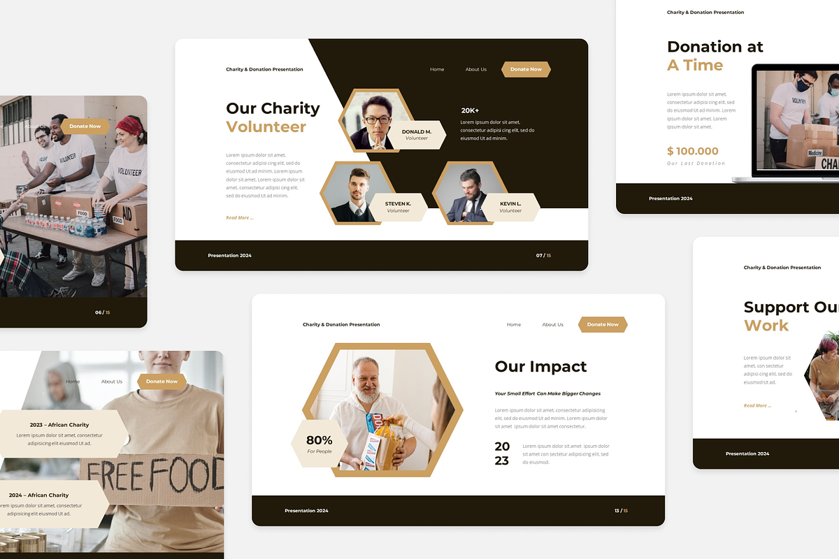 Charity & Donation Keynote Template, a Presentation Template by Annora Studio (Photo 4 of 5)