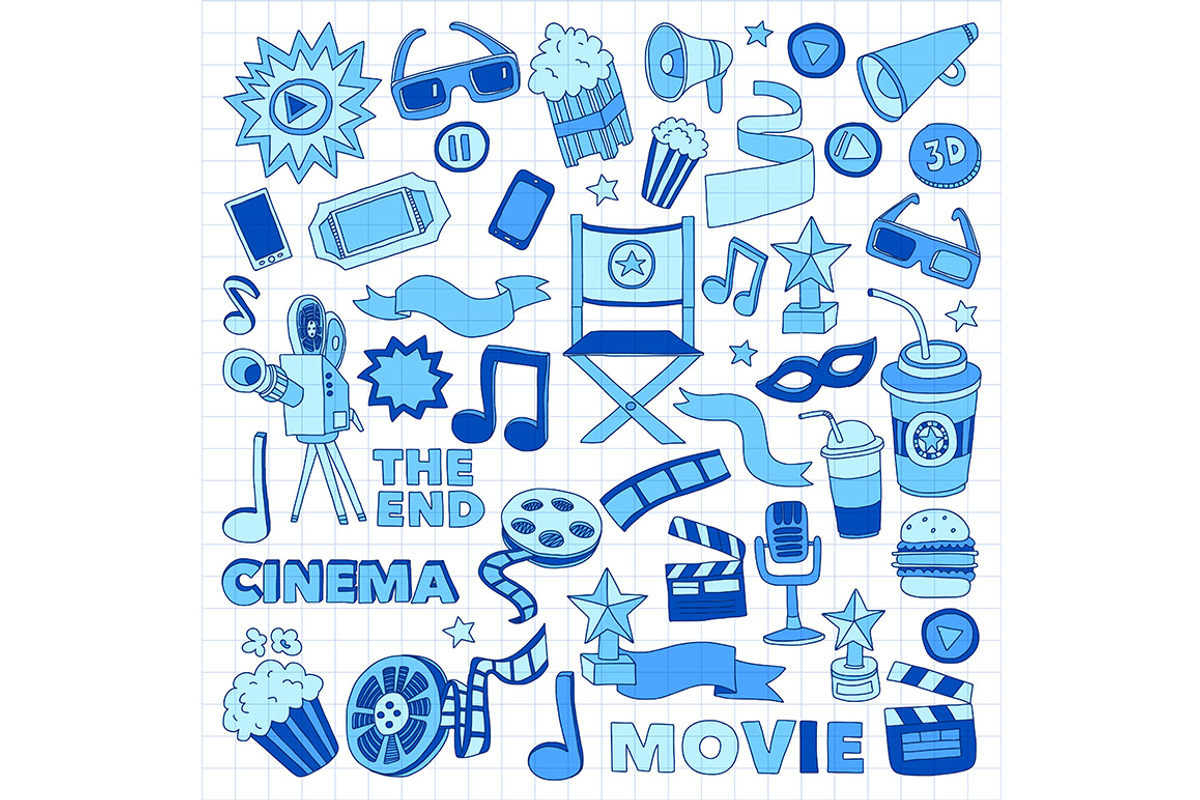 It's movie time! On notebook paper, a Texture Illustration by Art Loft (Photo 4 of 16)