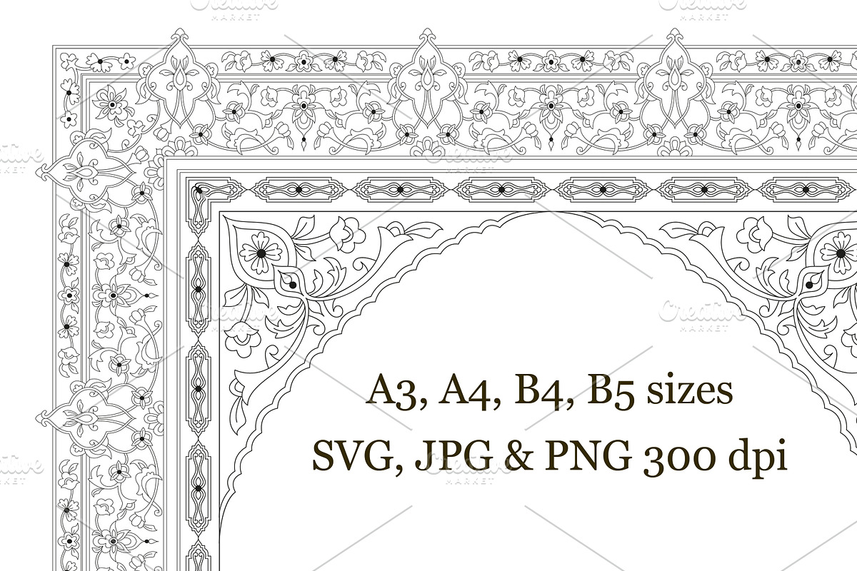 Persian arabic border design SVG preview 2