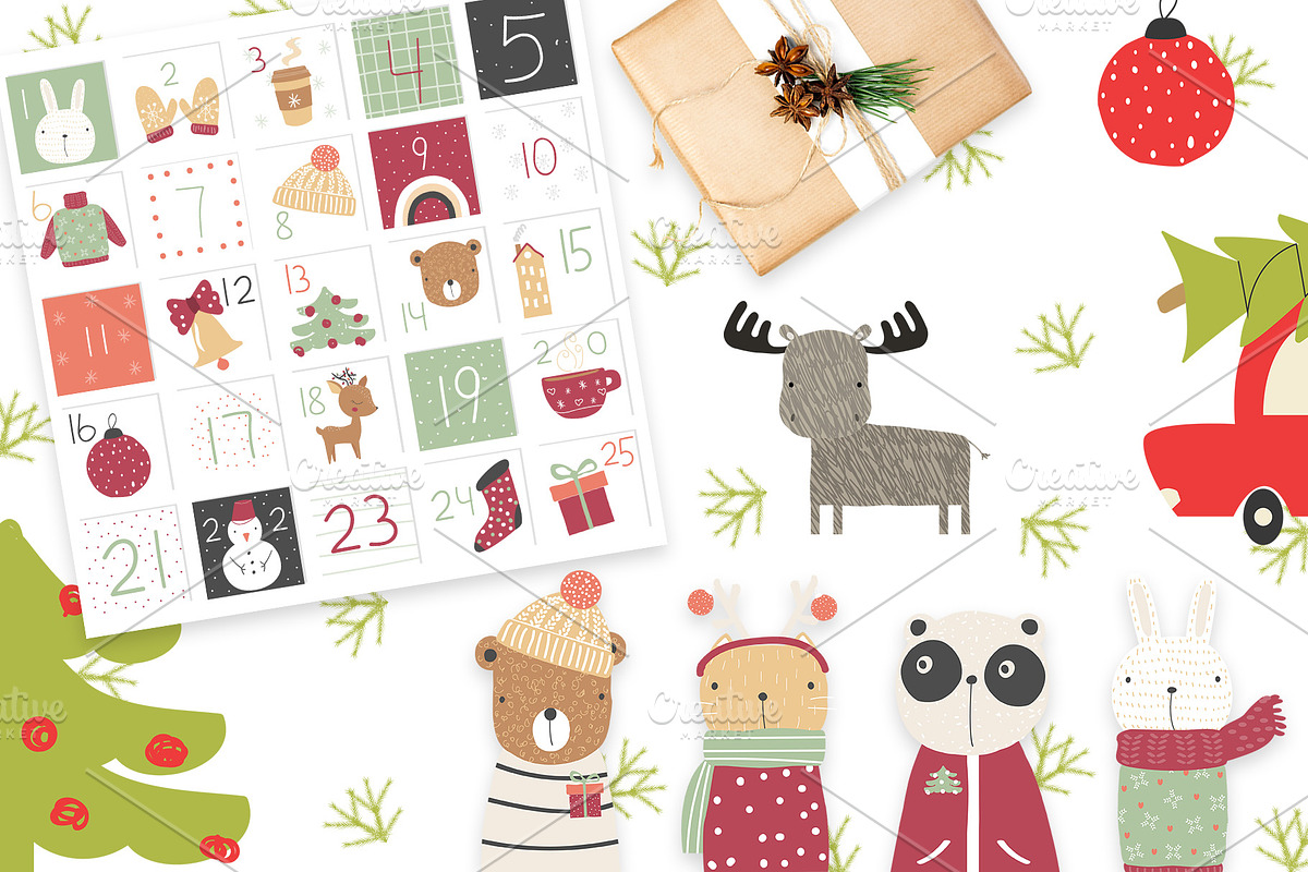 Merry Christmas!, an Animal Illustration by Viktoria Siarova (Photo 4 of 6)