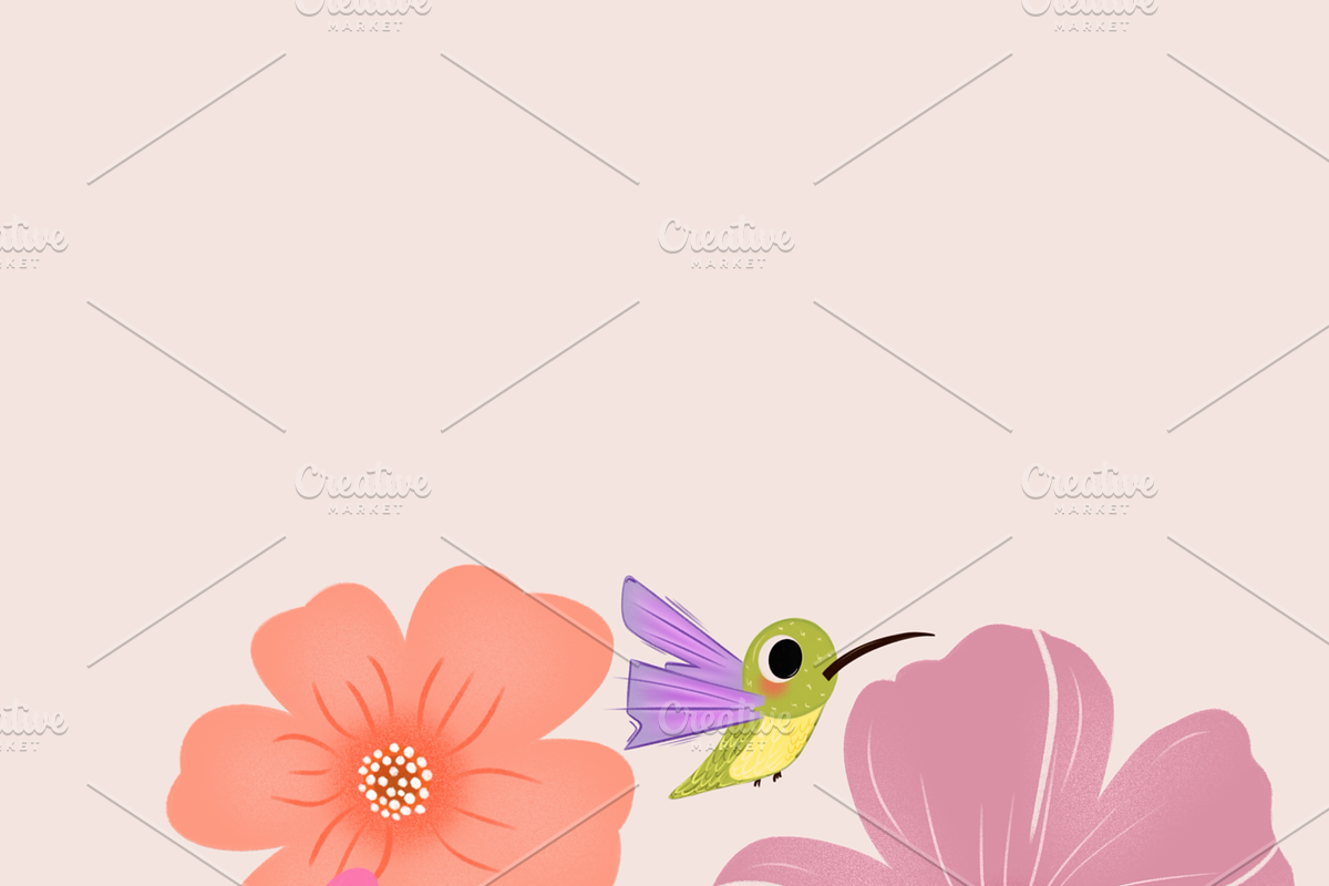 Spring Garden Digital Poster A4, a Decorative Illustration by Oleksandra Illustrates (Photo 2 of 8)
