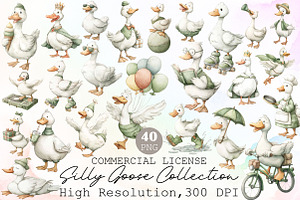 Silly Goose Collection Clipart, an Illustration by Sublimation Artist