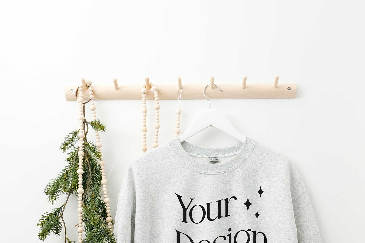 Ash Gildan 18000 Sweatshirt Mockups, a Shirt Mockup by Uncommon Mockups (Photo 6 of 7)