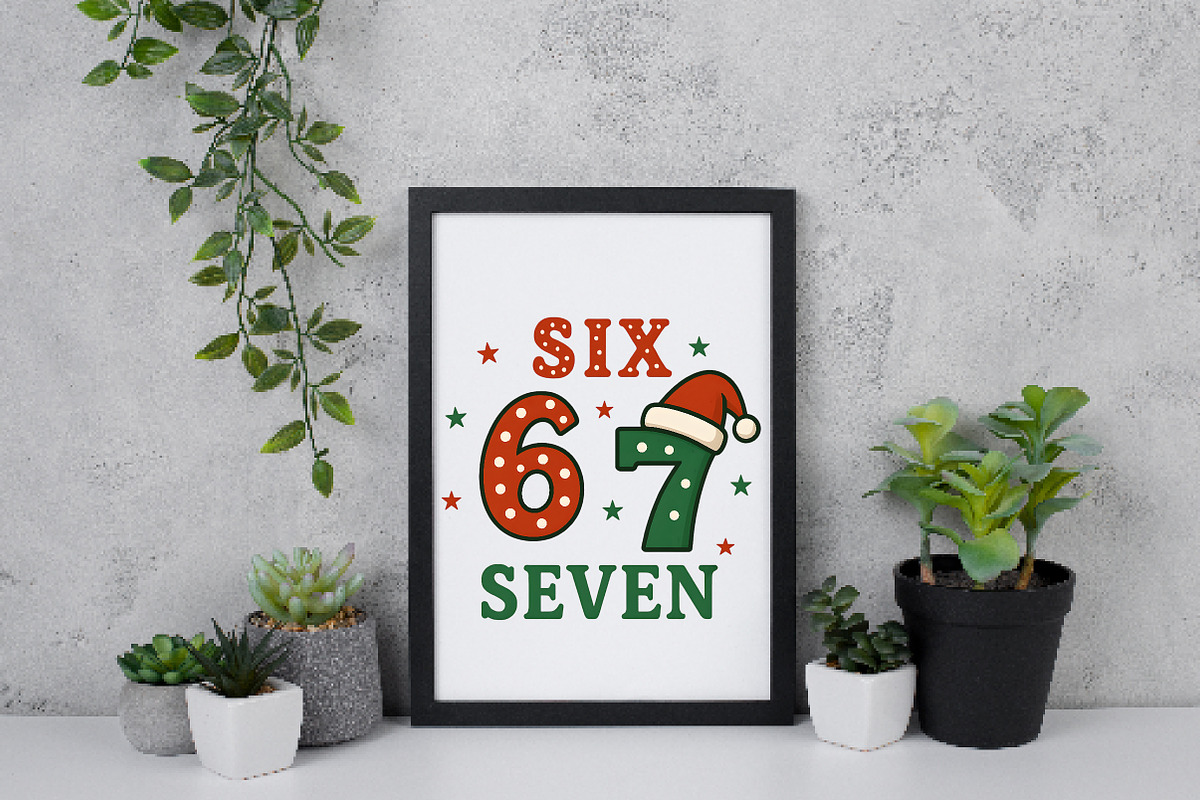 Funny Christmas Six Seven Santa Png, an Illustration by Daily.Designs (Photo 5 of 5)