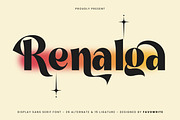 Renalga - Display Sans Serif Font, a Sans Serif Font by Favo Write (Thumbnail 1 of 13)