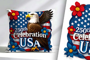 250th Anniversary Celebration Eagle, a Decorative Illustration by Sharon Schwalbe (Thumbnail 1 of 4)