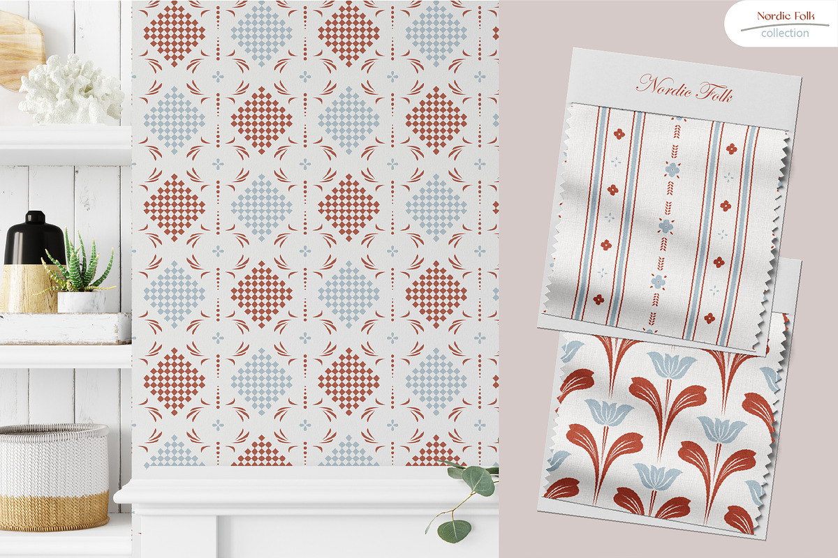 Nordic Folk - Seamless Patterns, a Pattern Graphic by InaCorart (Photo 10 of 11)