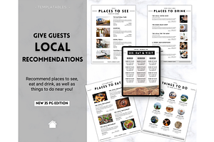 Airbnb Welcome Book Template 35pgs