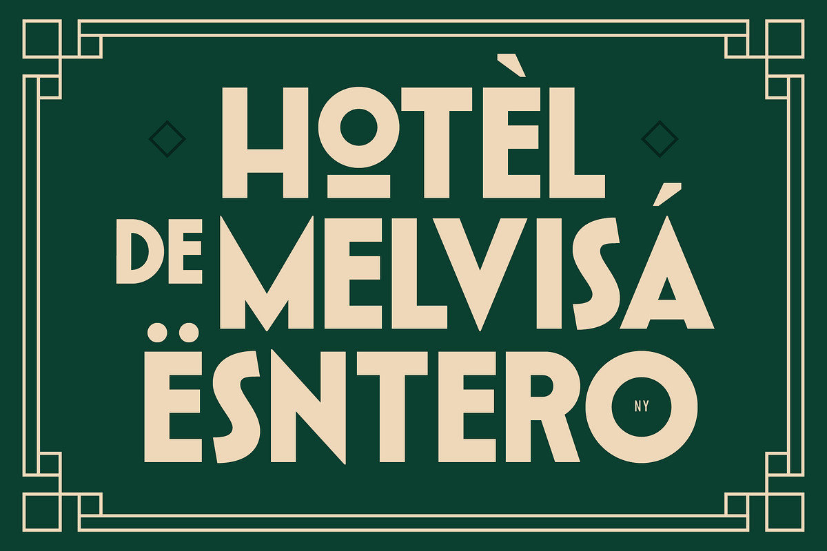 Mesathor – Modern Art Deco Font, a Sans Serif Font by Typia Nesia (Photo 3 of 12)
