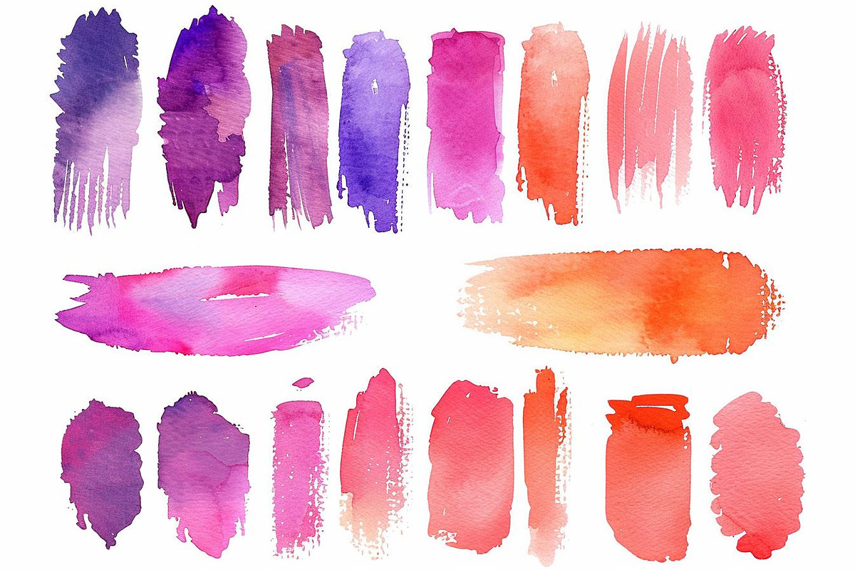 Colorful Watercolor Brush Stroke, an Illustration by Amazin_art (Photo 5 of 7)