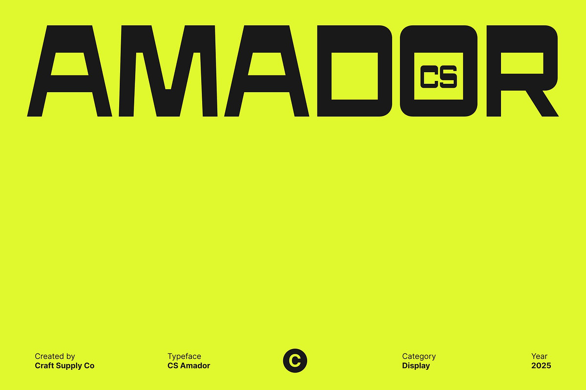 CS Amador – Reverse Contrast Font, a Sans Serif Font by Craft Supply Co. (Photo 1 of 8)