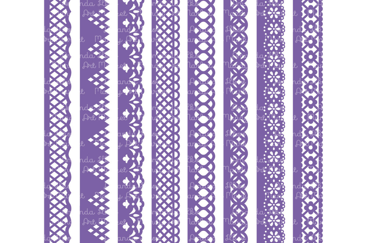 Purple Lace Clipart & Vectors, an Illustration by Amanda Ilkov (Photo 4 of 5)