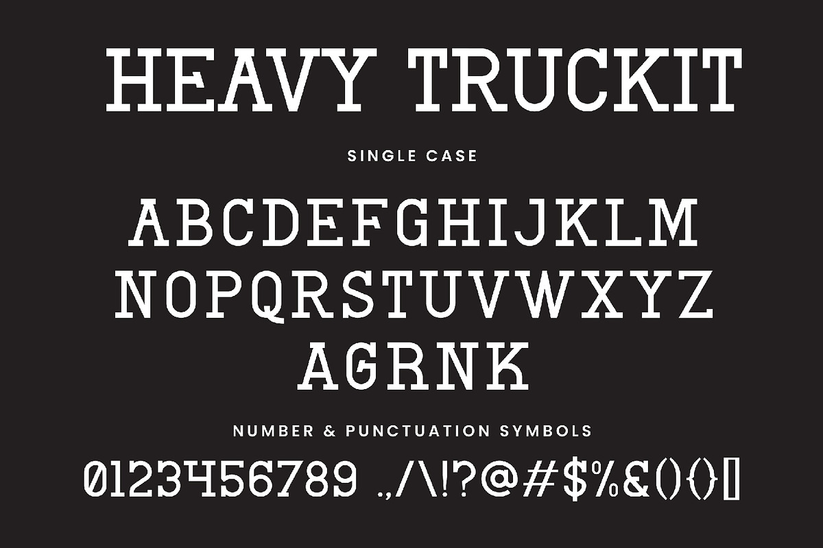 Heavy Truckit - Slab Serif Font, a Slab Serif Font by AQR Studio (Photo 7 of 8)
