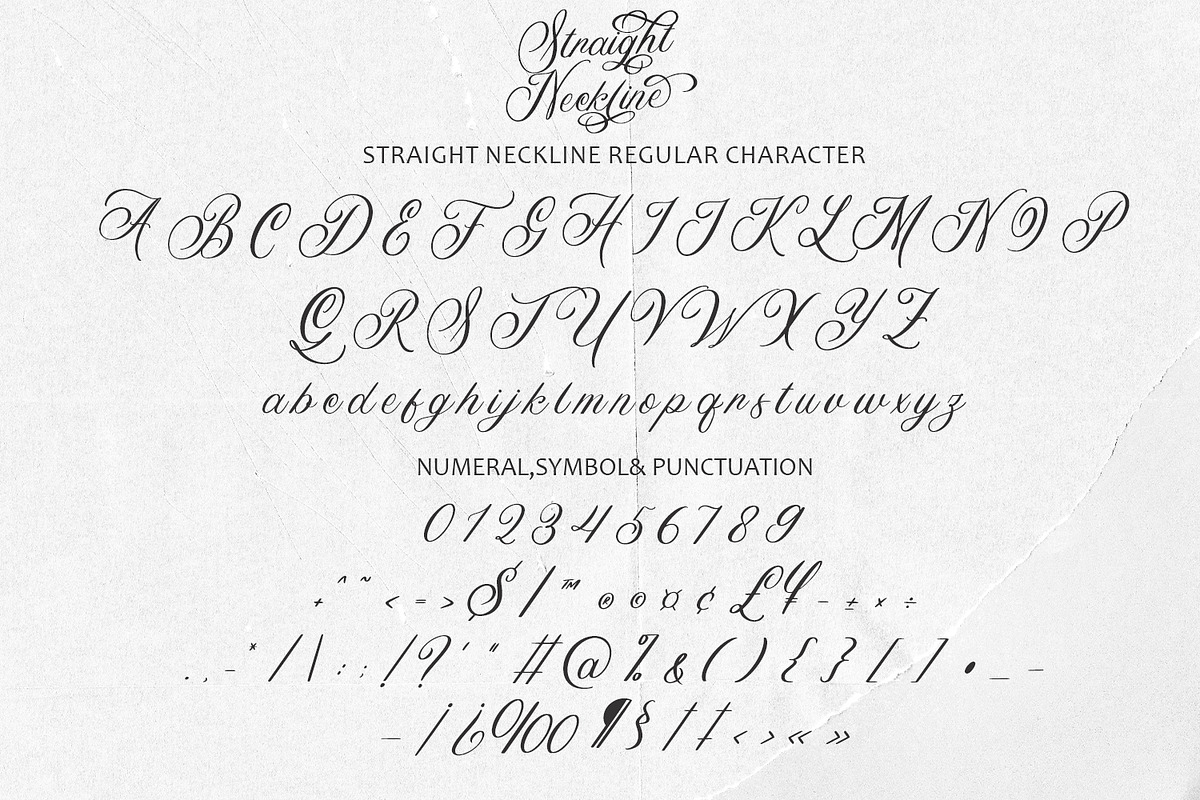 Straight Neckline - Font, a Script Font by Arendxstudio (Photo 5 of 10)