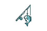 Minimal Fishing Rod Icon Vector Set, an Object Graphic by yasushie (Thumbnail 13 of 16)