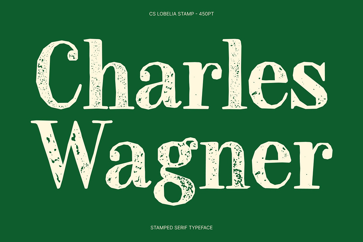 CS Lobelia Stamp, a Serif Font by Craft Supply Co. (Photo 2 of 8)