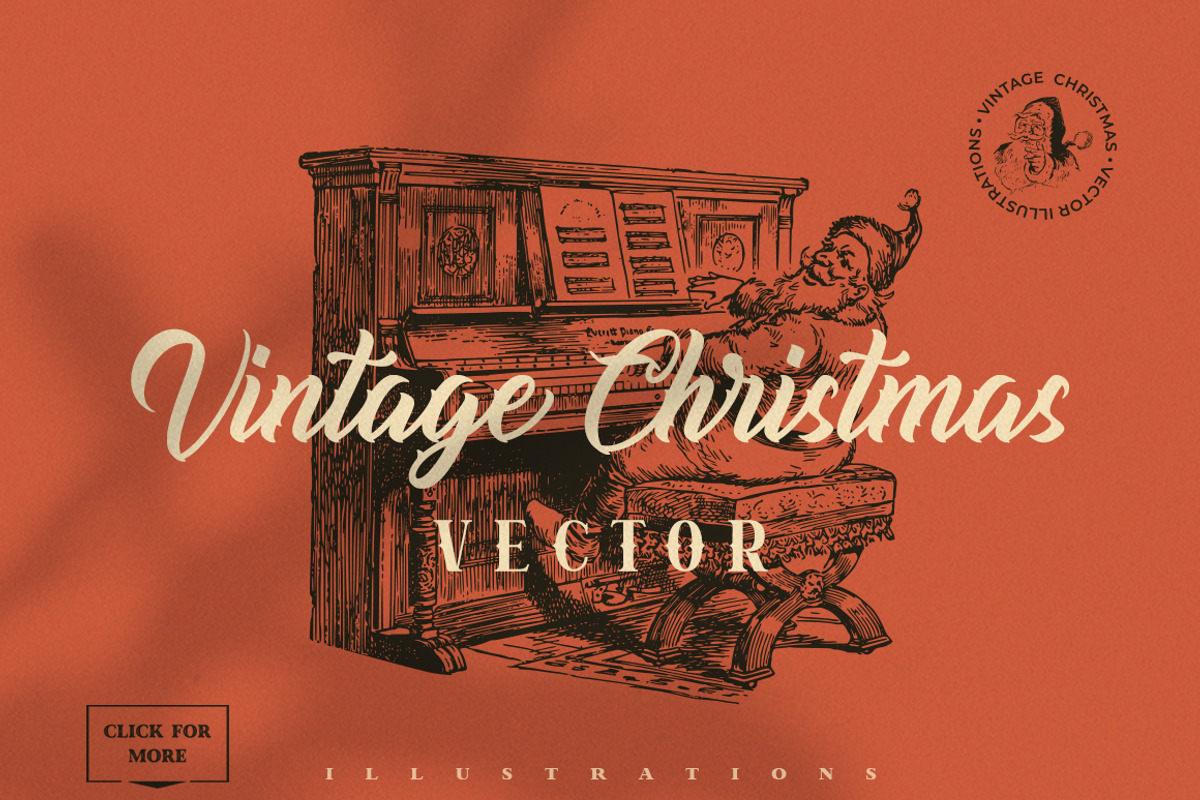 Vintage Christmas Bundle 300+, an Illustration by Retro Machine (Photo 8 of 14)