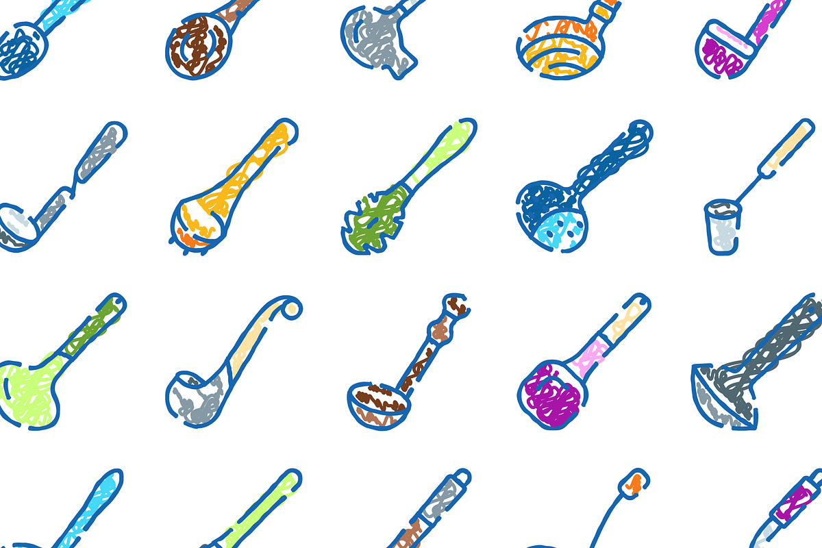 Hand drawn kitchen ladles and, an Object Graphic by pikepicture (Photo 3 of 3)