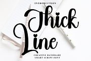 Thick Line, a Handwritten Font by FreshTypeINK (Thumbnail 1 of 8)