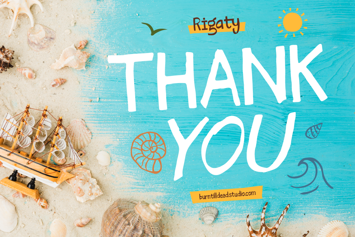 Rigaty, a Handwritten Font by Burntilldead (Photo 9 of 9)