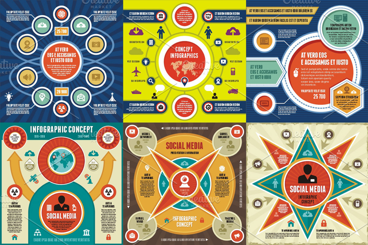 Infographic Concept - 6 Vectors, a Presentation Template by serkorkin