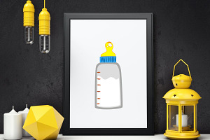 Baby Bottle Clipart And Vector