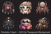 Boho Halloween Spider Clipart, an Illustration by RobertsArt (Thumbnail 6 of 7)