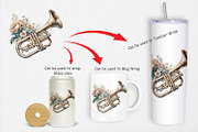 Vintage Trumpet Clipart, a Graphic by Artnoy (Thumbnail 4 of 5)