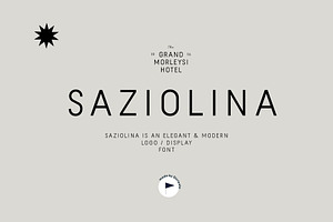 SAZIOLINA / DISPLAY LOGO FONT