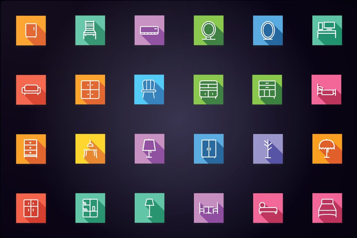 Home Appliances and Furniture Icons, an Outline Icon by FlatLineIcons (Photo 2 of 6)