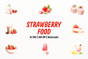 Delicious Strawberry Clipart, a Food Illustration by New-School-Wave