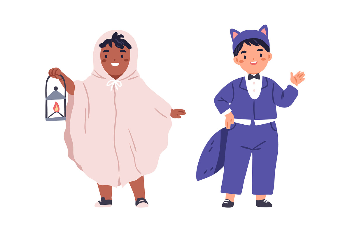 Halloween kids in party costumes set, a Person Illustration by Good Studio (Photo 4 of 8)