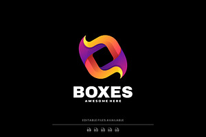 Boxes Gradient Logo