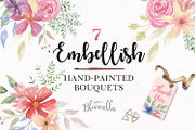 Wedding Bouquet Clipart Flowers, an Illustration by Bloomella (Thumbnail 1 of 5)