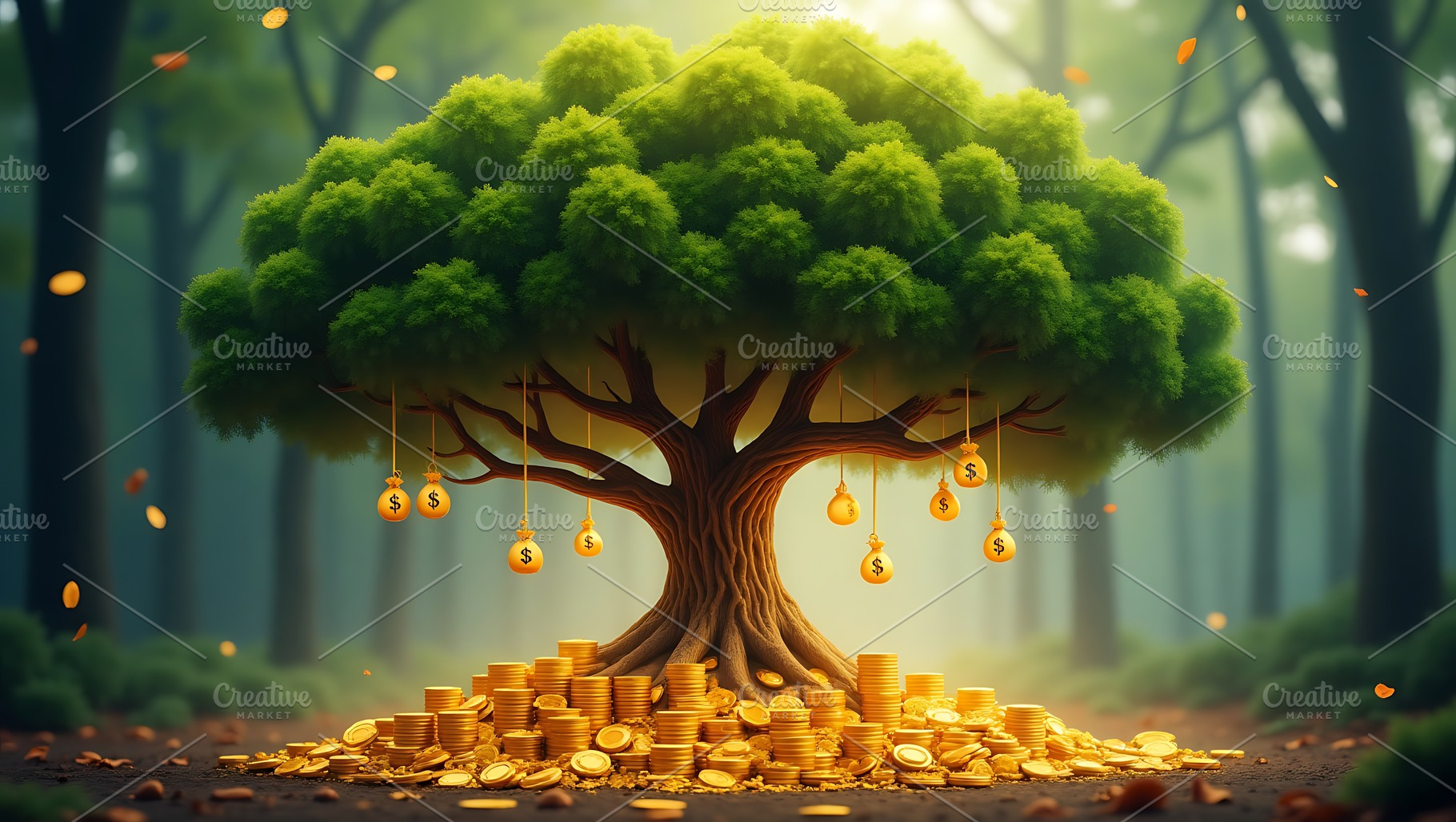 Money tree financial growth concept, a Business Photo by Artonix