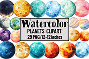 Planets Clipart, an Illustration by Design Market (Thumbnail 1 of 3)