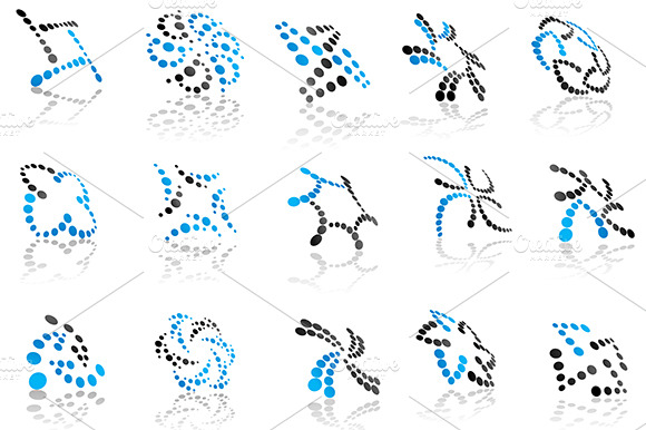 Abstract Dotted Icons And Logos