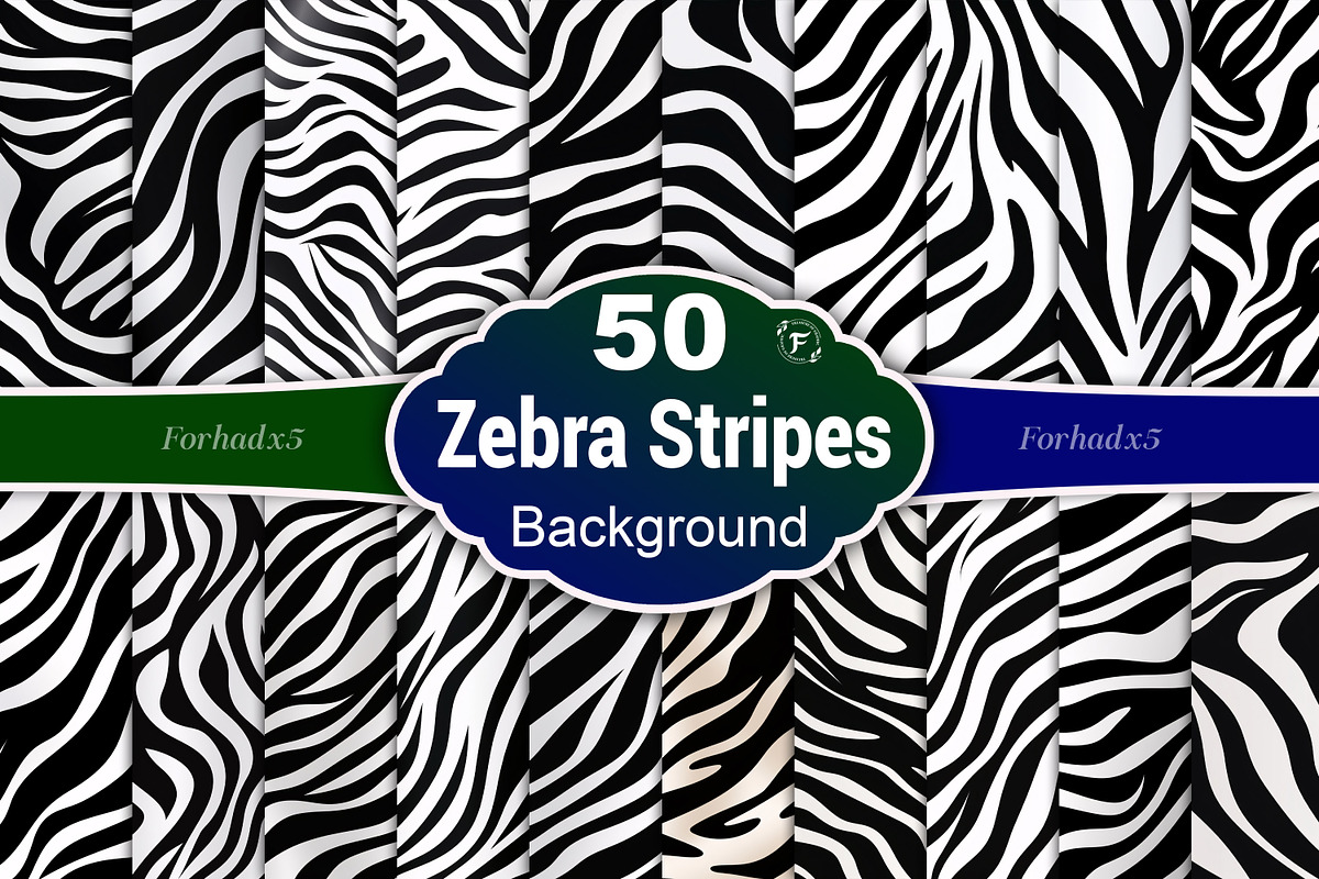 Zebra Stripes Background, a Texture Graphic by Forhadx5 (Photo 1 of 11)